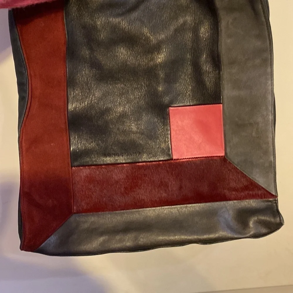 Longchamp Art Walk Mixed Media Tote Bag.